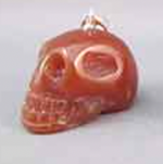 SP-1-CR : Carnelian Crystal Skull Pendant (small)