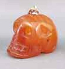 SP-1-CR : Carnelian Crystal Skull Pendant (small)