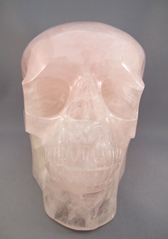 RQ-L-4723 : Rose Quartz Crystal Skull