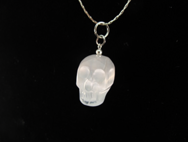 SP-1-SL : Selenite Crystal Skull Pendant (small)