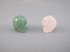 AV-RQ-B-4-TS : TRINITY SHASTA Dark Aventurine & Rose Quartz Crystal Skull Bead Set
