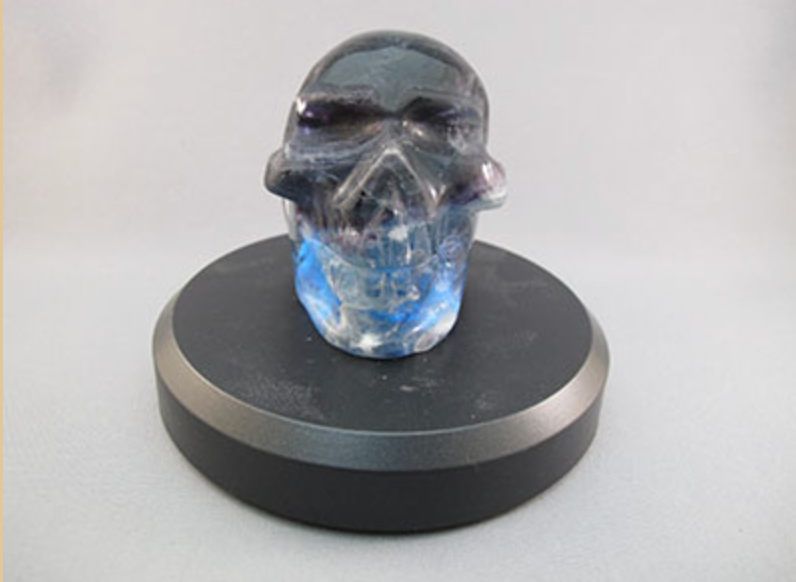 A-F-M-504 : Adoption Purple, Blue, Green & White Fluorite Crystal Skull